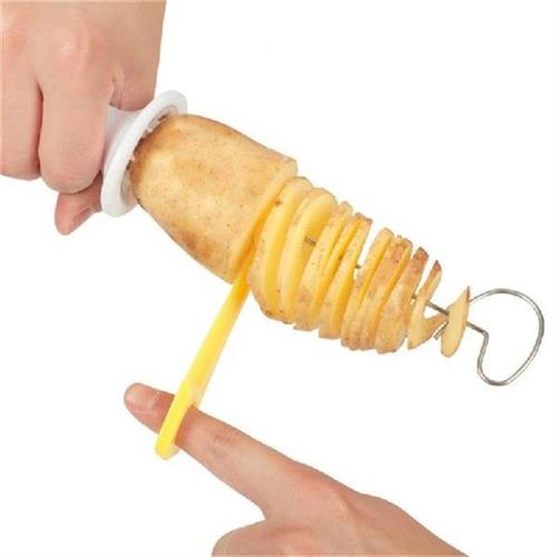 1 Set Rotate Potato Slicer Twisted Cucumber Potato Spiral