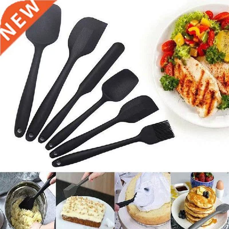 6pcs Non-Stick Silicone Cream Spatula Scraper Spoon
