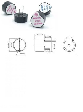 500pcs/lot 9*5.5mm 3v/5v/12v magnetic active buzzer HYT-0905