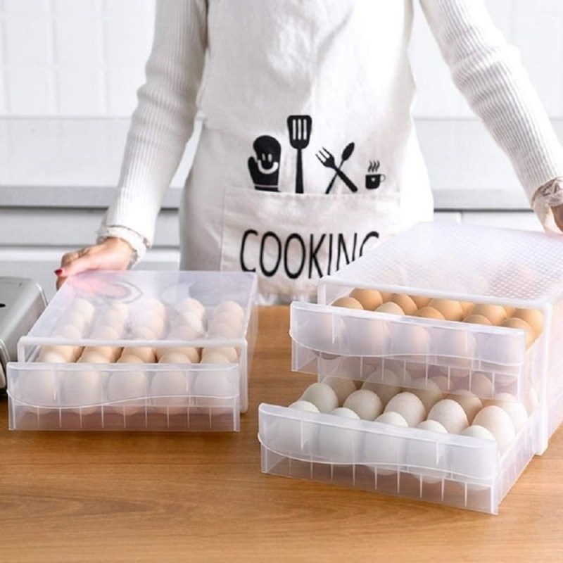 Household Egg Storage Box Drawer Type Refrigerator Plastic T