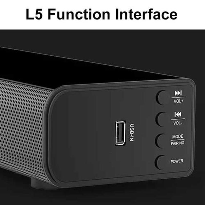 L5 L7 Bluetooth soundbar Wall hanging pure wood tv speaker