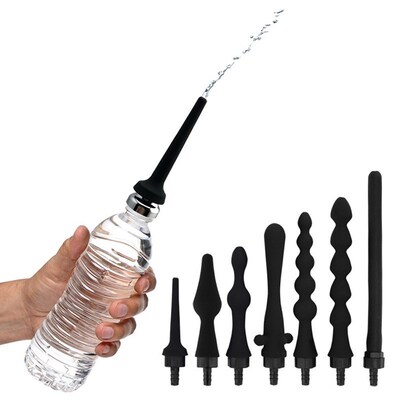Portable Medical Silicone Enema Nozzle Mineral Water Bottle