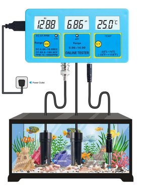 New PH-117M 5 in 1Multi-parameter Water Quality Monitor pH E