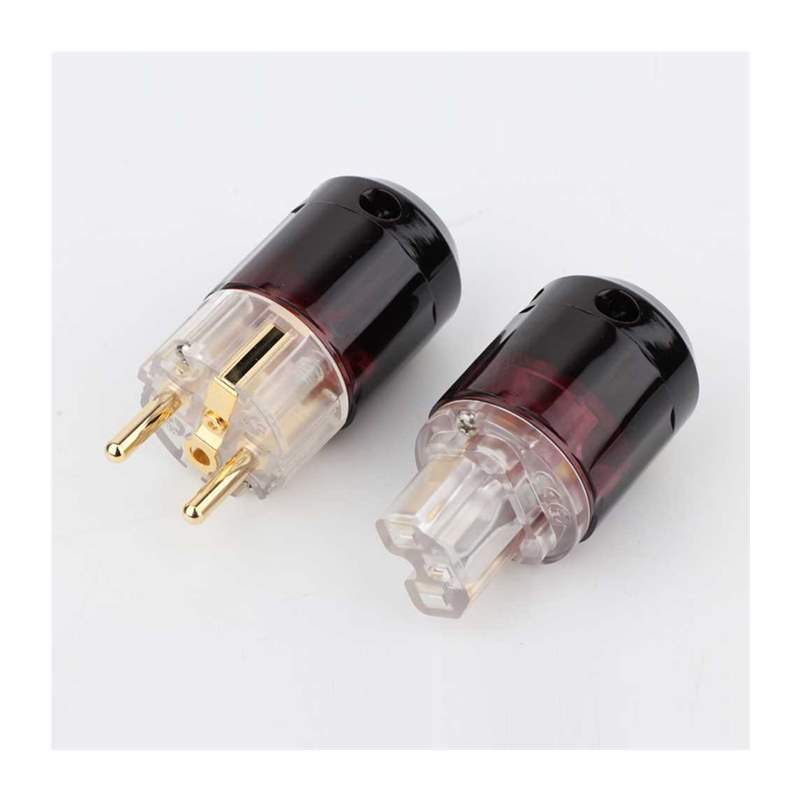 hifi Oyaide C-079 P-079e Schuko Europe EU Power Plug 24k Gol