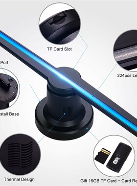 Hologram Projector Fan Wifi 3D 638 LED Holographic Imaging L