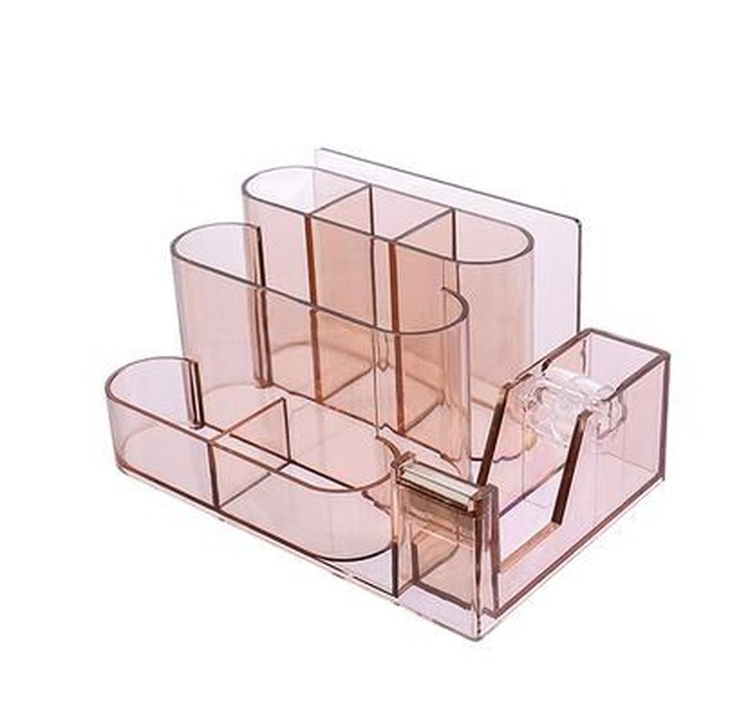 Transparent Stationery Storage Box Creative Desk Organizer P