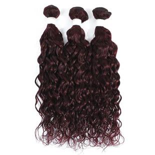 Water Wave Human Hair Bundles 99J Dark Burgundy Human Hair W
