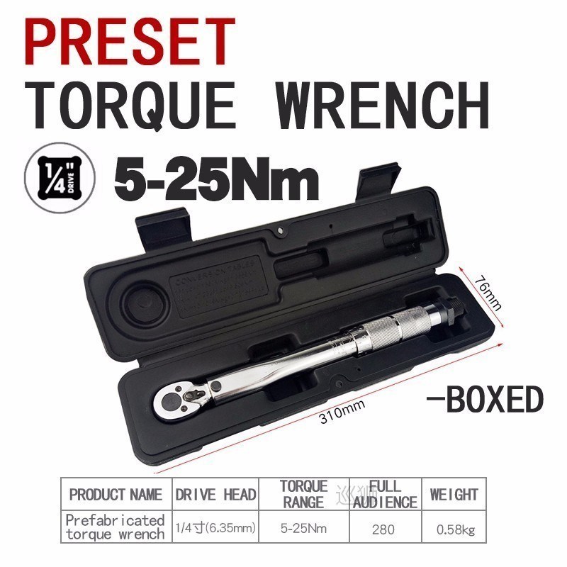 LAMEZIA 1/4 3/8 1/2 The Torque Wrench Drive 5-210 Nm Two - W