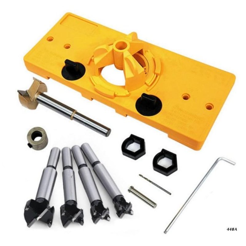 Hinge Drilling Jig Hole Opener 15-35mm Puncher Locator for C
