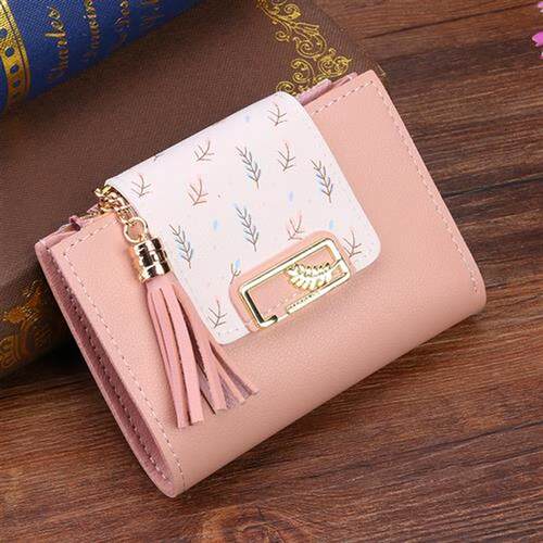 Fashion Womens Wallets Tassel Short Wallet for Woman Mini