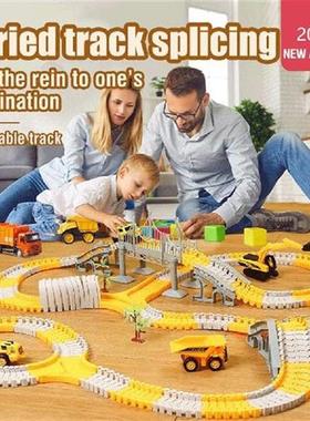 DIY Construction Race Tracks Interactive Toys Assembled