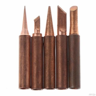 5 Pcs Pure Copper 900M-T Soldering Iron Tip Lead-free 适用于