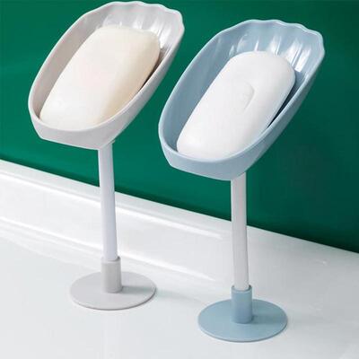 Soap Dish Box Shell Shaped Sponge Drain Holder Bathroom Bath