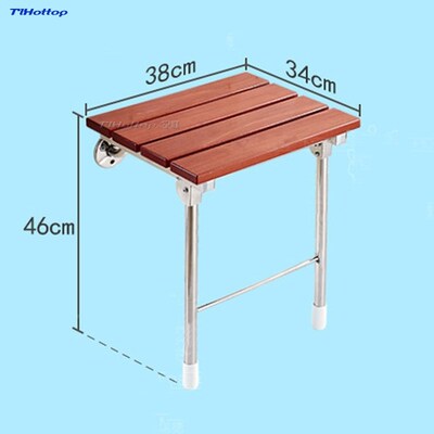 Tlhottop Wood Folding Bath Shower Seat  Wall Mounted Relaxat