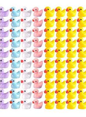 Tiny Ducks Realistic Shape Mini Resin Ducks 100 PCS Small