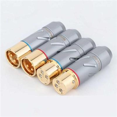 Monosaudio 99.998% pure copper 24K 5U Gold plated XLR Connec