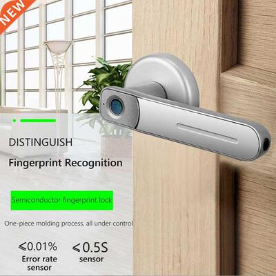 Fingerprint Door Lock Handle USB Rechargeable Anti Theft Sma