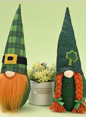 2022 St. Patricks Day Faceless Doll Tomte Gnome Plush Toy
