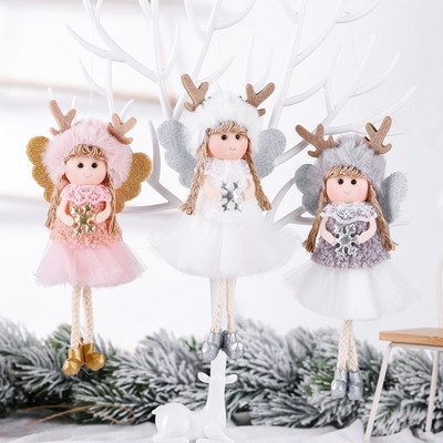 Merry Christmas Ornament Angel Dolls Xmas Tree Decor Hanging