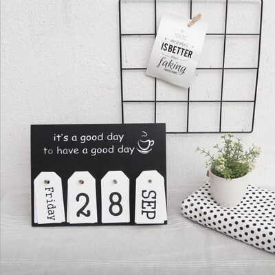 Home-Decoration Table-Calendar Birthday-Gift Desk Nordic-Sty