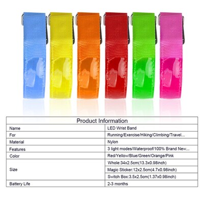 Outdoor Sports Night Running Armband Led Light Safety Belt