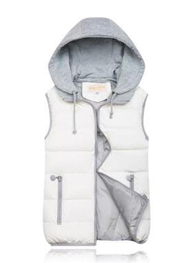 2019 Winter Coat Women Hooded Warm Vest Plus Size Candy Colo