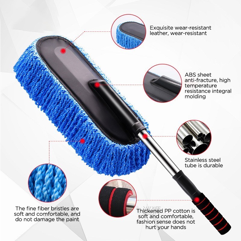 Car Special Wax Tow Cleaning Mop Tweezers Soft Hair Retracta