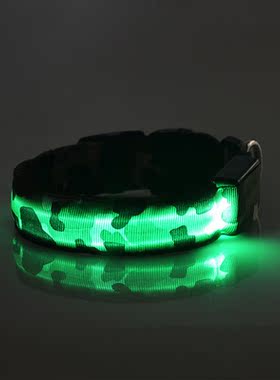 LED Pet Dog Collar Night Safety Flashing Glow InThe Dark