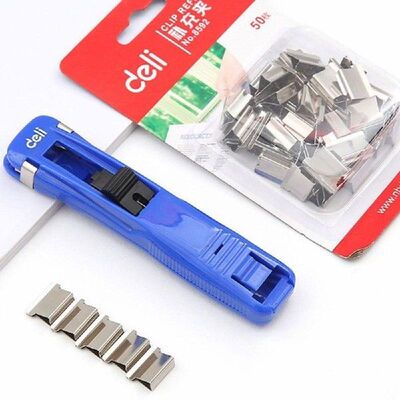 Mini Metal Paper Cliper Blue Clip Refills Large Capacity