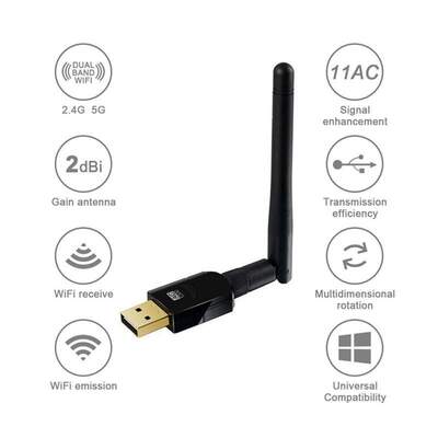 USB WiFi Adapter, AC 1200Mbps Band 2.4GHz/300Mbps 5GHz/867Mb