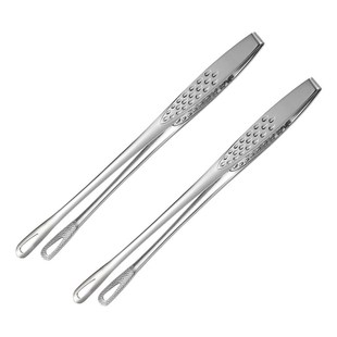 2pcs Stainless Steel BBQ Tweezers Kitchen Accessories BBQ Gr