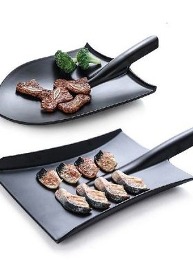 Dinner Plate Pan Serving Tray Dish Shovel Creative Plato