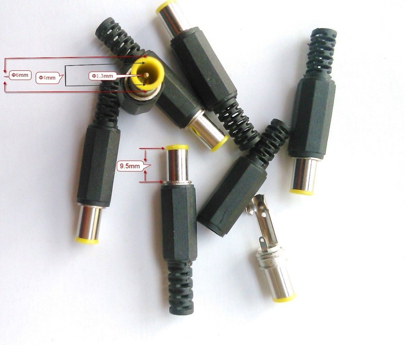 250pcs x 6.5mm x 4.4mm with 1.3mm Pin Power DC  Connector ch