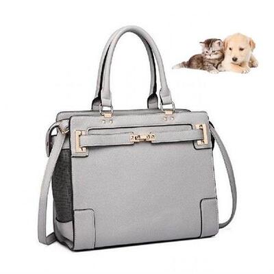 Fashion Pet Carrier Puppy Bags PU Leather Waterproof