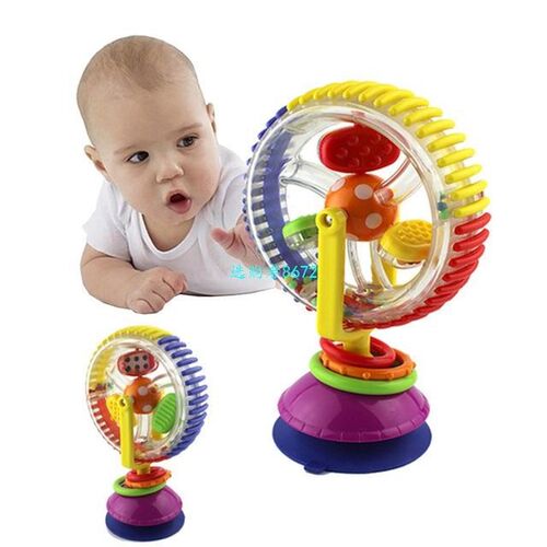 Baby Educational Toys Suction Cups Plastic Windmill Car Thre