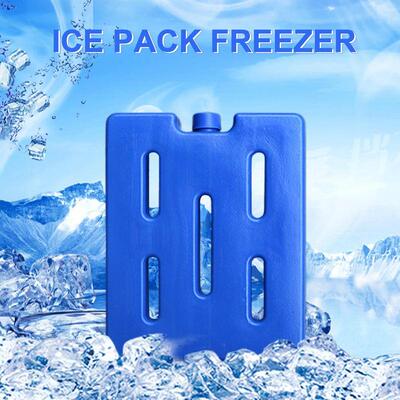 Ice Water Filled Box Cool Cooler Recyclable Blue Fresh