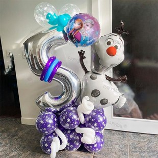 1Set  Frozen Olaf Aluminium Foil Balloons Set Kids Birthday