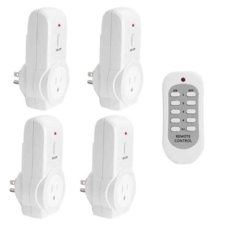 1/2/3/4pcs US Plug 120V 10A 433.92MHz Wireless Remote Contro