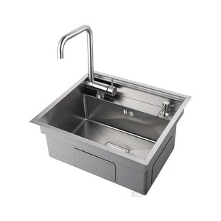 Hidden Kitchen black sink bowl Bar Stainless Steel Balcony s