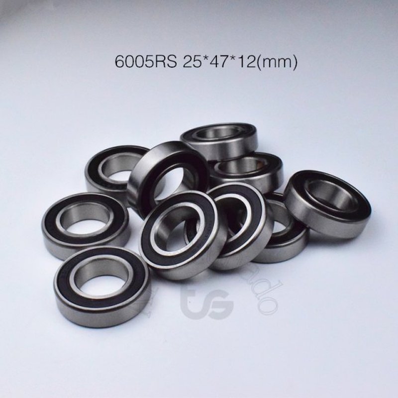 10pcs 6005RS 25*47*12(mm) chrome steel rubber Sealed High s