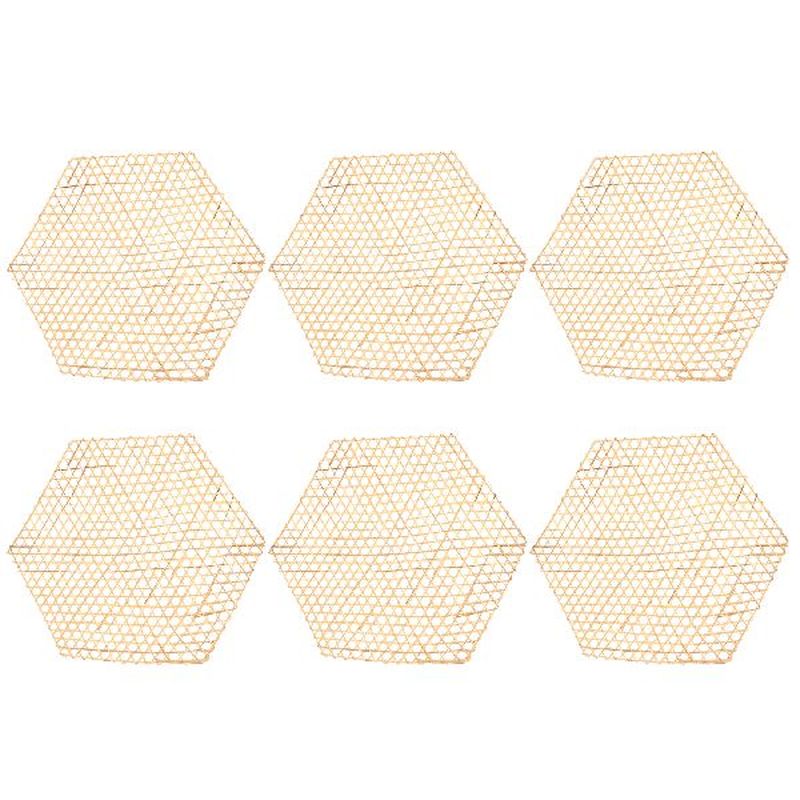 6pcs Bamboo Steamer Liners Mesh Mat Bamboo Steamed Buns