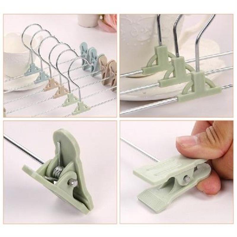 Trouser Hangers, 10 Pack Skirt Hangers with Adjustment