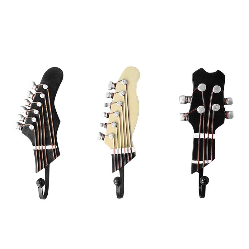 *Retro 3 Pcs/Set Guitar Heads Music Home Resin Clothes Hat H