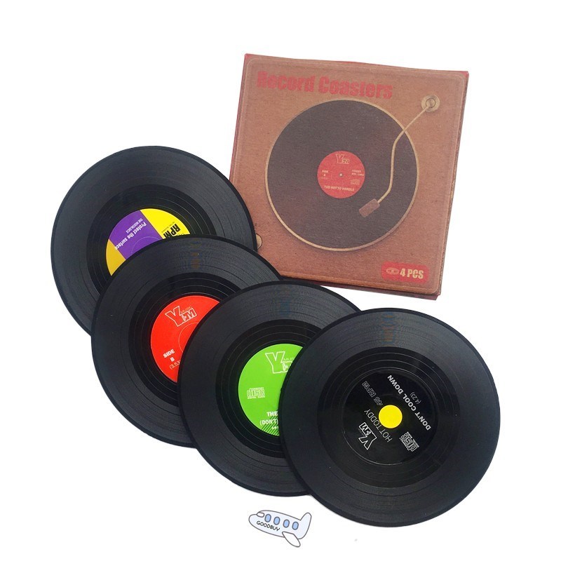 2/4/6 PCS Environmental Plastic Vinyl Record Table Placemats
