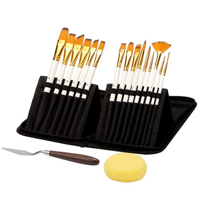 15PCS Painting Brushes Set Drawing Pigments Art Supplies Too