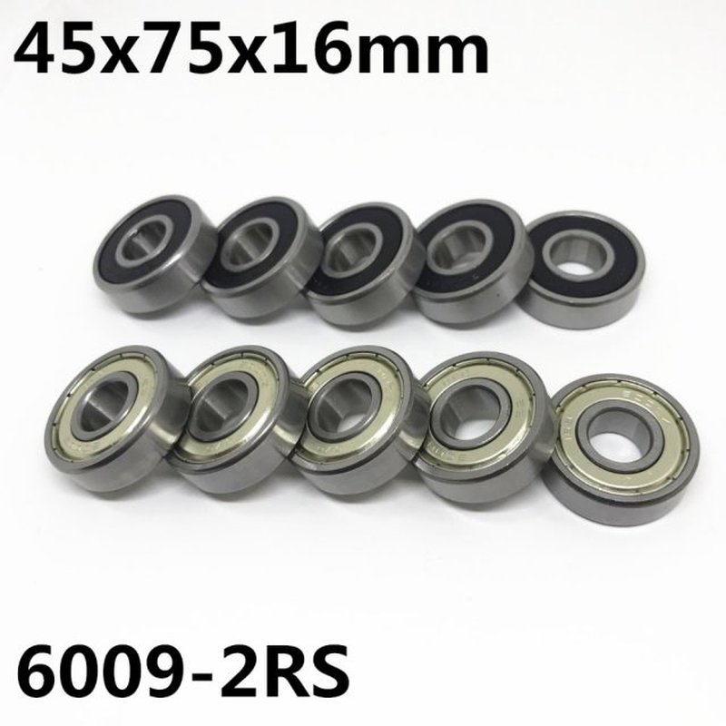2pcs High quality 6009-2RS ball bearing 45x75x16 mm deep gro