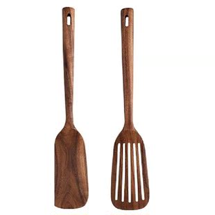 Wooden Kitchen Cooking Utensils,2 PCS Wooden Spoons And