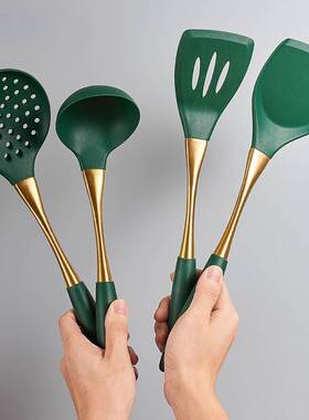 1pc Silicone Cooking Spoon Shovel Nonstick Pot Colander