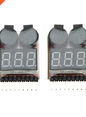 2Pcs 1-8S Indicator RC Li-ion Lipo Battery Tester Low Voltag
