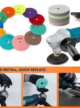 13 Packs 4 Inch Diamond Polishing Pads with 5/8 Inch-11 Back